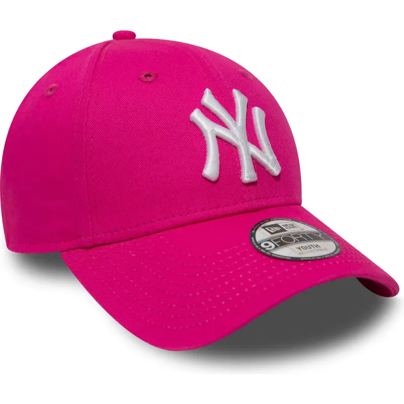 shapka-izvita-roza-reguliruem-za-deca-9forty-essential-na-new-york-yankees-mlb-ot-new-era