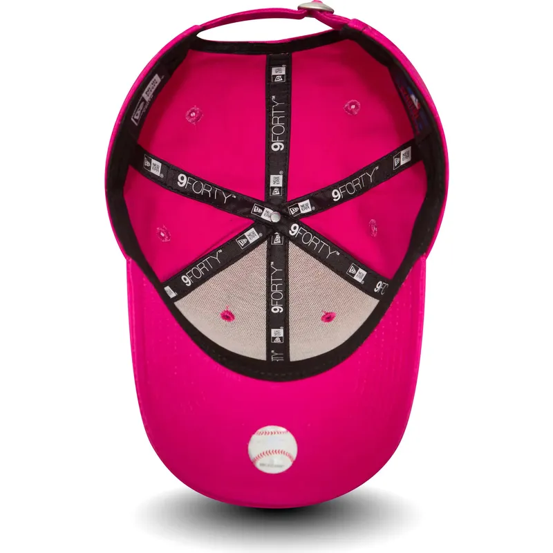 new-era-new-york-yankees-mlb-9forty-essential-justerbar-pink-borne-kasket