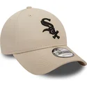verstellbare-beige-9forty-league-essential-kappe-der-chicago-white-sox-mlb-von-new-era