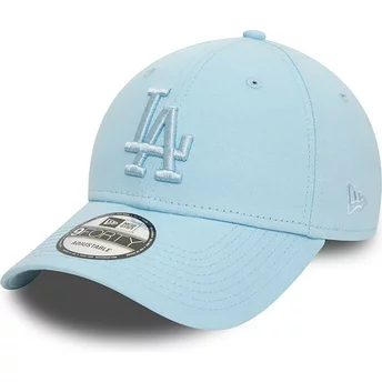 Casquette courbée bleue claire ajustable avec logo bleu claire 9FORTY League Essential Los Angeles Dodgers MLB New Era