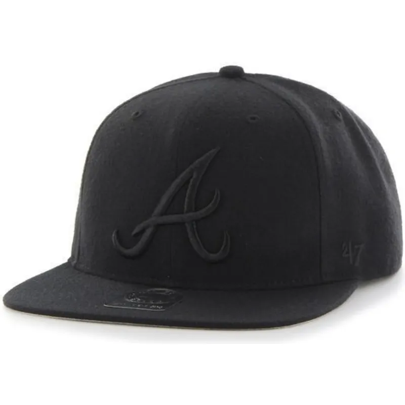 shapka-ploska-cherna-snapbek-na-atlanta-braves-mlb-ot-47-brand shapka-ploska-cherna-snapbek-na-atlanta-braves-mlb-ot-47-brand