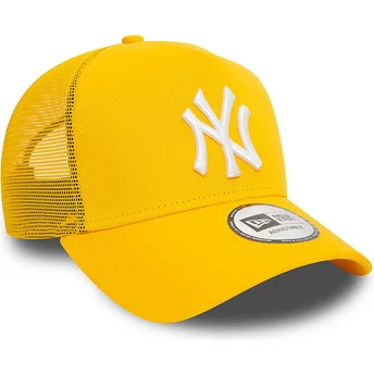 New Era A Frame League Essential New York Yankees MLB Yellow Trucker Hat
