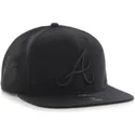 shapka-ploska-cherna-snapbek-na-atlanta-braves-mlb-ot-47-brand