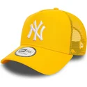 gelbe-trucker-cap-a-frame-league-essential-der-new-york-yankees-mlb-von-new-era