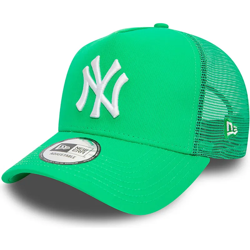 shapka-izvita-traker-zelena-snapbek-a-frame-league-essential-na-new-york-yankees-mlb-ot-new-era
