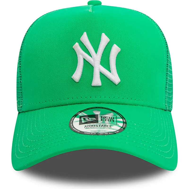 shapka-izvita-traker-zelena-snapbek-a-frame-league-essential-na-new-york-yankees-mlb-ot-new-era