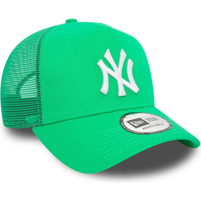 shapka-izvita-traker-zelena-snapbek-a-frame-league-essential-na-new-york-yankees-mlb-ot-new-era