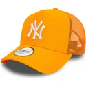 casquette-trucker-orange-a-frame-league-essential-new-york-yankees-mlb-new-era