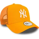 casquette-trucker-orange-a-frame-league-essential-new-york-yankees-mlb-new-era