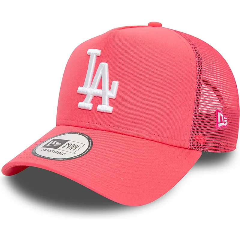 shapka-izvita-traker-roza-snapbek-a-frame-league-essential-na-los-angeles-dodgers-mlb-ot-new-era