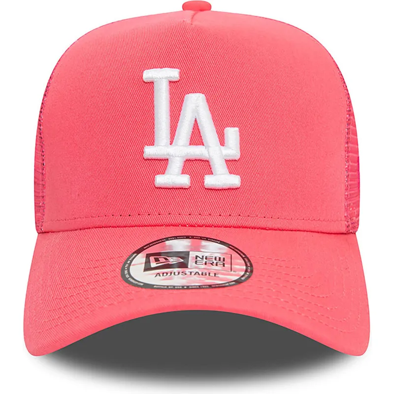 shapka-izvita-traker-roza-snapbek-a-frame-league-essential-na-los-angeles-dodgers-mlb-ot-new-era