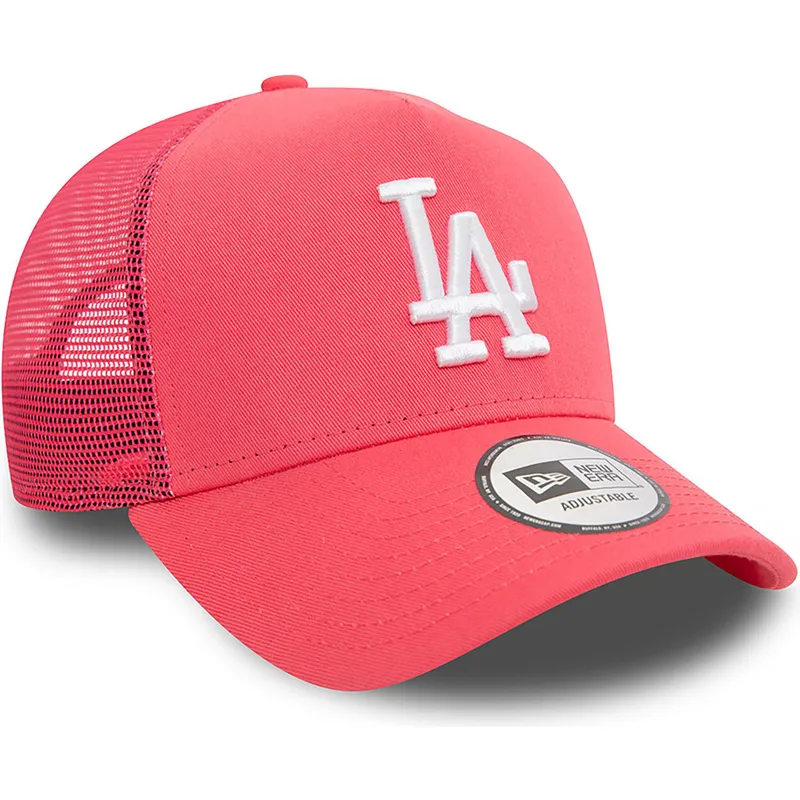 shapka-izvita-traker-roza-snapbek-a-frame-league-essential-na-los-angeles-dodgers-mlb-ot-new-era