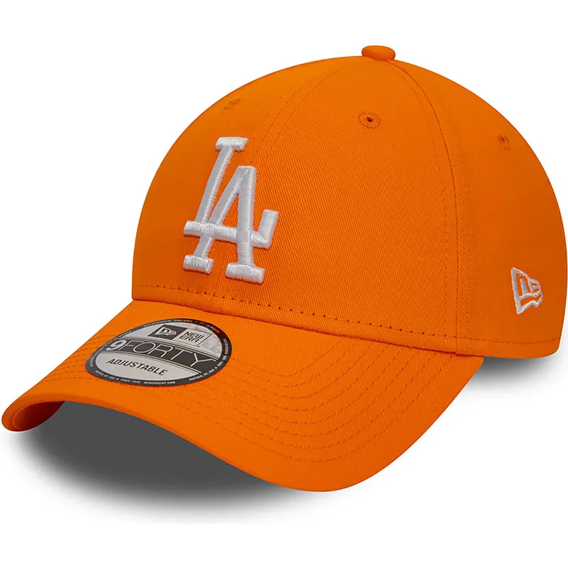 shapka-izvita-oranzhev-reguliruem-9forty-league-essential-na-los-angeles-dodgers-mlb-ot-new-era