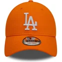 shapka-izvita-oranzhev-reguliruem-9forty-league-essential-na-los-angeles-dodgers-mlb-ot-new-era