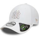 9forty-repreve-new-york-yankees-mlb-outline-verstellbare-weisse-kappe-mit-gebogenem-schirm-von-new-era