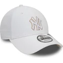 weisse-verstellbare-curved-cap-9forty-repreve-outline-der-new-york-yankees-mlb-von-new-era
