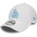 verstellbare-weisse-curved-cap-mit-blauem-logo-9forty-team-outline-der-los-angeles-dodgers-mlb-von-new-era