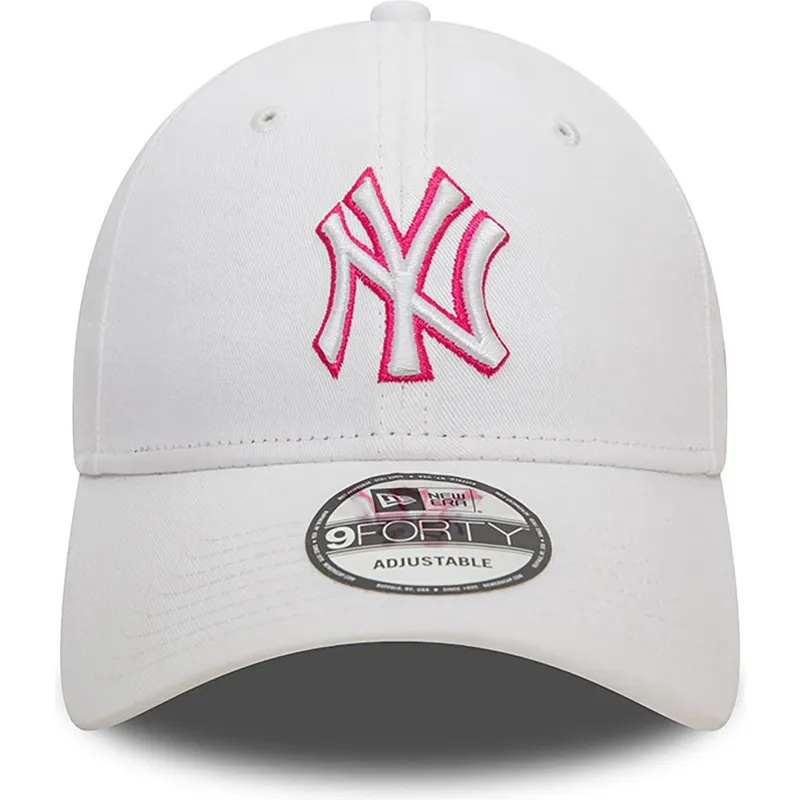 shapka-izvita-byala-reguliruem-rosa-9forty-team-outline-na-new-york-yankees-mlb-ot-new-era