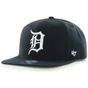 shapka-ploska-tmnosin-snapbek-na-detroit-tigers-mlb-ot-47-brand