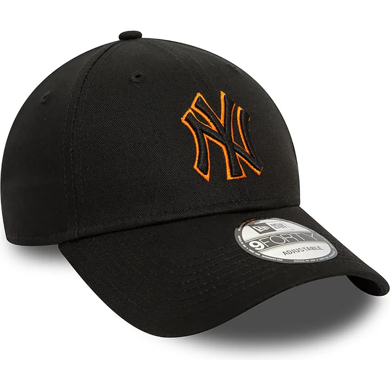 shapka-izvita-cherna-reguliruem-9forty-team-outline-na-new-york-yankees-mlb-ot-new-era