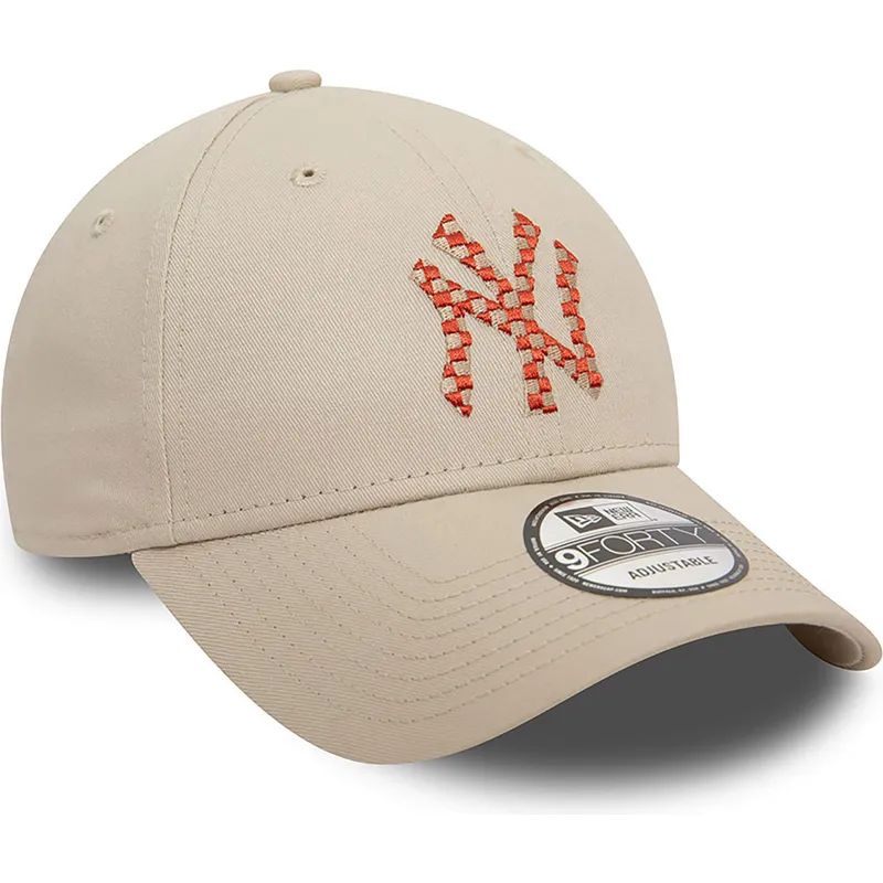 shapka-izvita-bezhov-reguliruema-9forty-seasonal-infill-na-new-york-yankees-mlb-ot-new-era