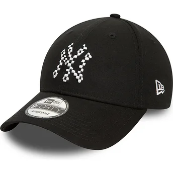 Шапка извита черна регулируема 9FORTY Seasonal Infill на New York Yankees MLB от New Era