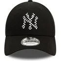 new-era-new-york-yankees-mlb-9forty-seasonal-infill-verstellbare-schwarze-kappe-mit-gebogenem-schirm