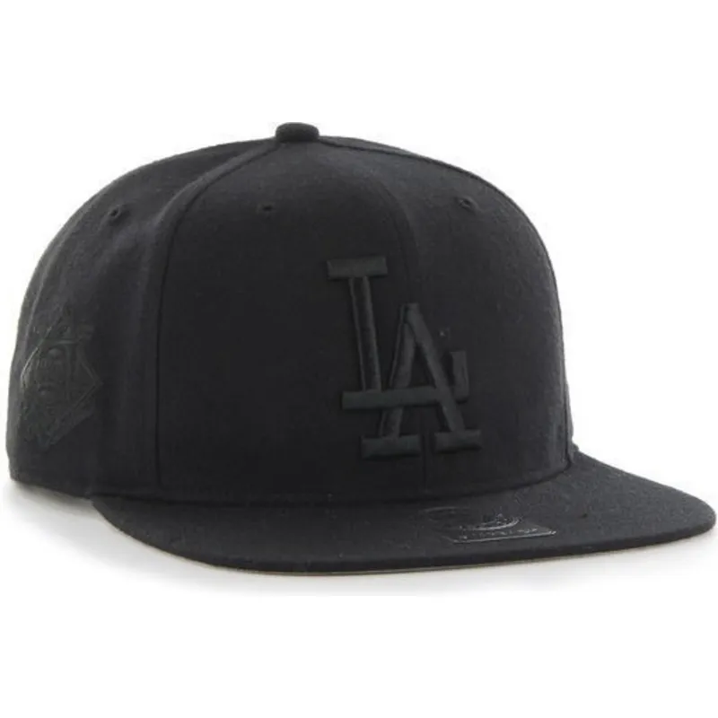 shapka-ploska-cherna-snapbek-na-los-angeles-dodgers-mlb-ot-47-brand