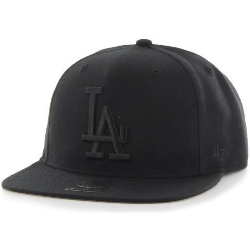 shapka-ploska-cherna-snapbek-na-los-angeles-dodgers-mlb-ot-47-brand