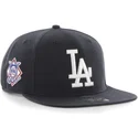 schwarze-snapback-kappe-mit-flachem-schirm-und-weissem-los-angeles-dodgers-mlb-logo-von-47-brand-sure-shot