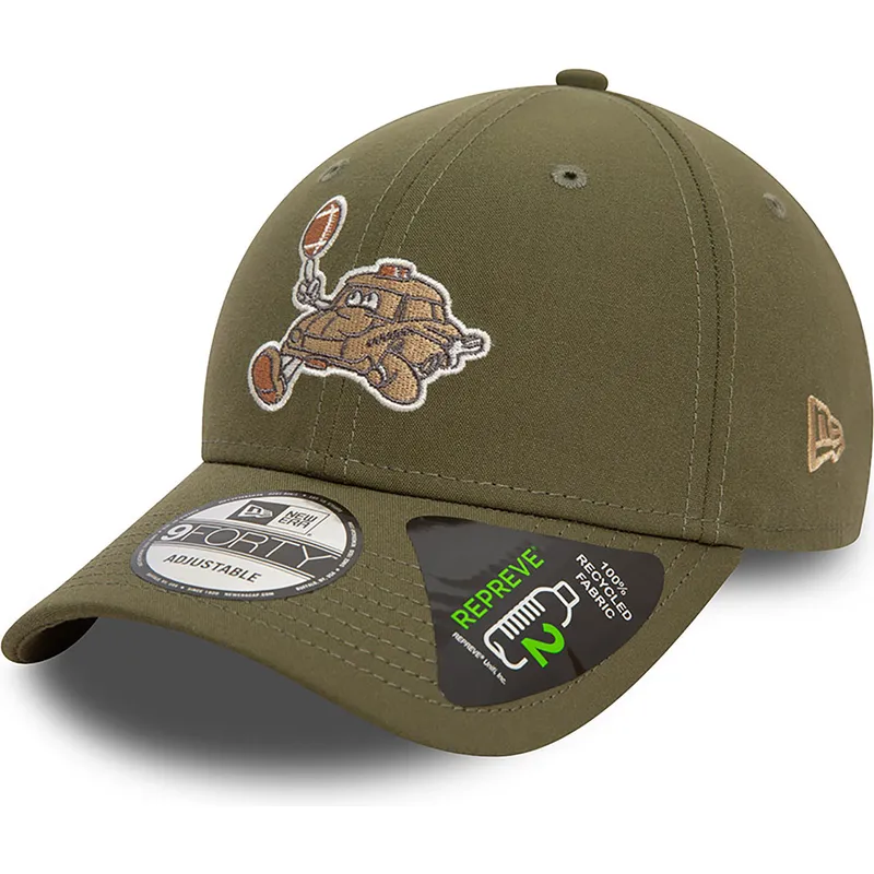 justerbar-gron-buet-kasket-9forty-repreve-football-taxi-fra-new-era
