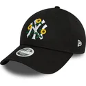 shapka-izvita-cherna-reguliruem-9forty-floral-na-new-york-yankees-mlb-ot-new-era