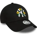 shapka-izvita-cherna-reguliruem-9forty-floral-na-new-york-yankees-mlb-ot-new-era