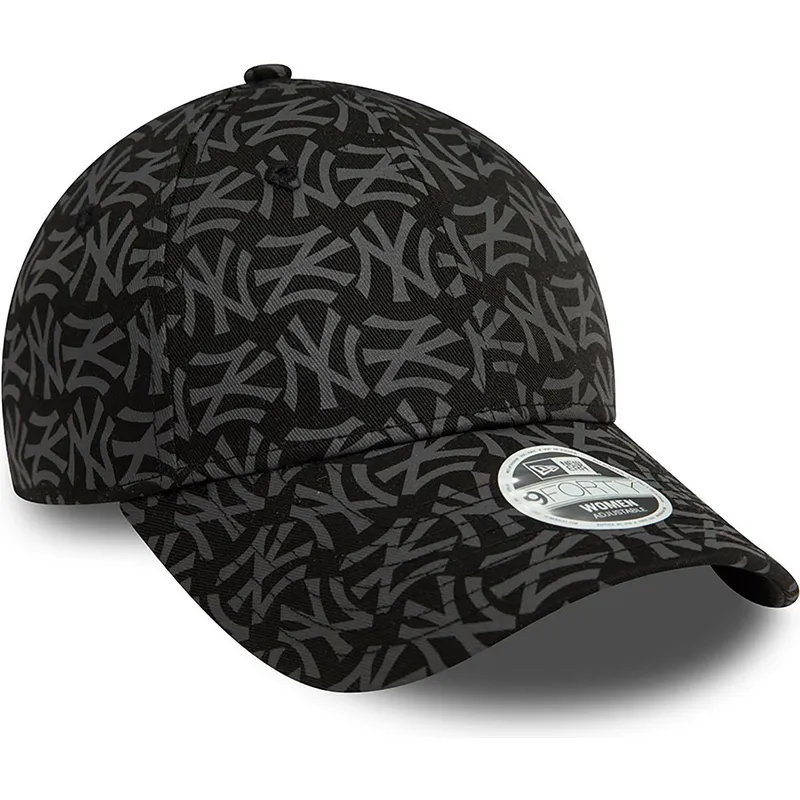 new-era-izvita-kozirka-damska-9forty-monogram-new-york-yankees-mlb-cherna-reguliruema-shapka
