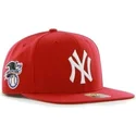 shapka-ploska-chervena-snapbek-na-new-york-yankees-mlb-ot-47-brand