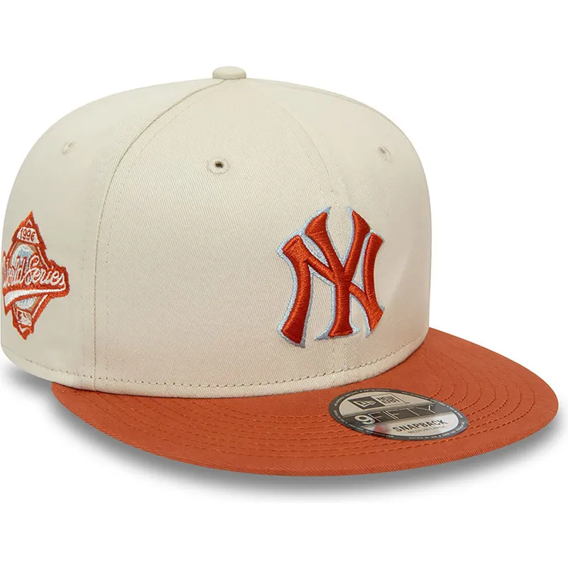 shapka-ploska-bezhov-snapbek-9fifty-patch-na-new-york-yankees-mlb-ot-new-era