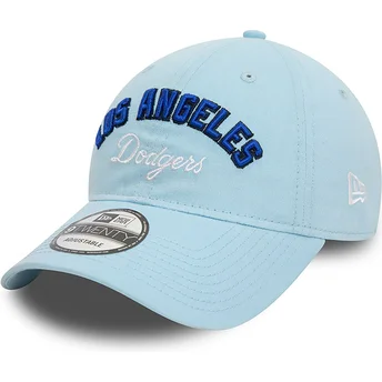 Los Angeles Dodgers MLB New Era 9TWENTY Wordmark justerbar blå buet kasket