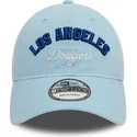 casquette-courbee-bleue-ajustable-9twenty-wordmark-los-angeles-dodgers-mlb-new-era