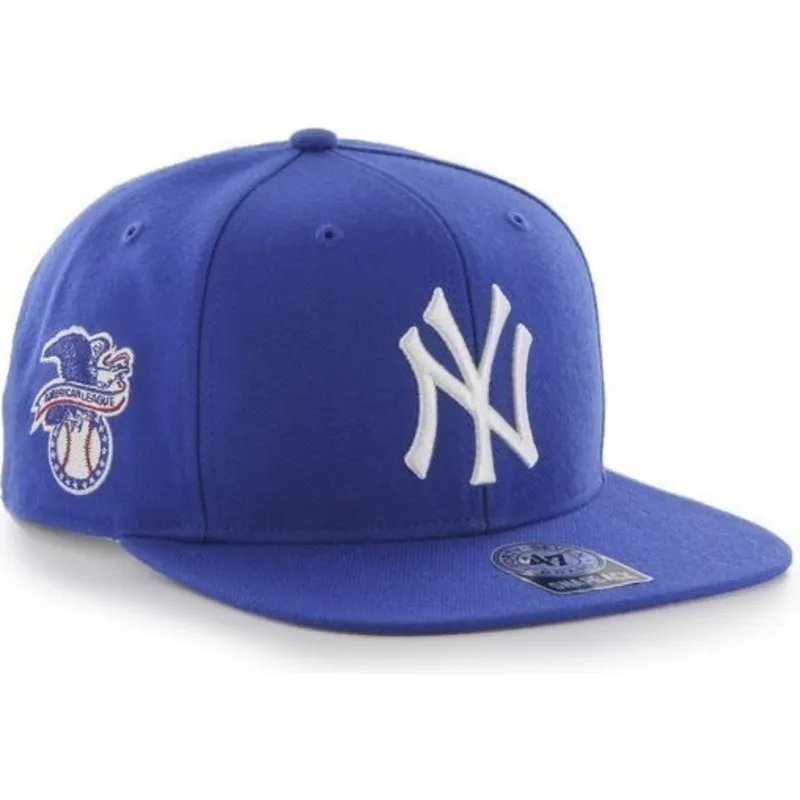 shapka-ploska-sinya-snapbek-na-new-york-yankees-mlb-ot-47-brand
