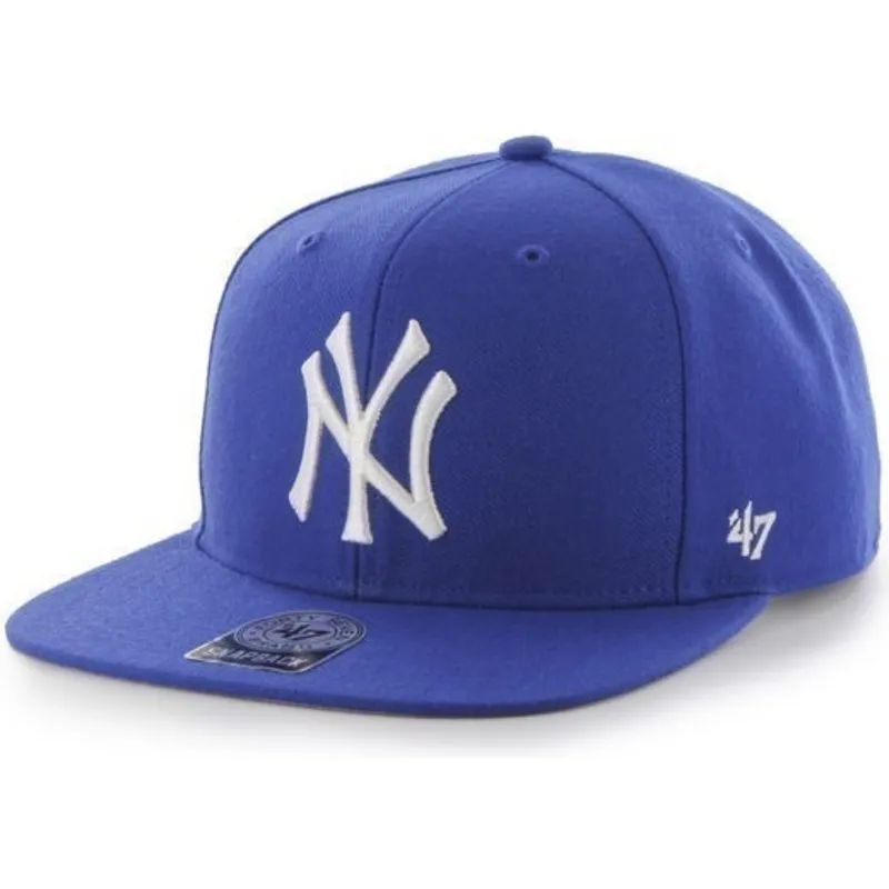 shapka-ploska-sinya-snapbek-na-new-york-yankees-mlb-ot-47-brand