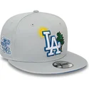 los-angeles-dodgers-mlb-new-era-9fifty-sommer-icon-graue-snapback-kappe