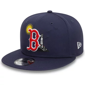 Gorra plana azul marino snapback 9FIFTY Summer Icon de Boston Red Sox MLB de New Era