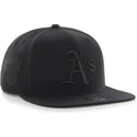 shapka-ploska-cherna-snapbek-na-oakland-athletics-mlb-ot-47-brand