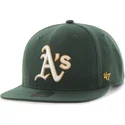 shapka-ploska-zelena-snapbek-na-oakland-athletics-mlb-ot-47-brand