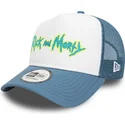 weisse-und-blaue-trucker-kappe-a-frame-character-von-rick-und-morty-von-new-era