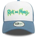 weisse-und-blaue-trucker-kappe-a-frame-character-von-rick-und-morty-von-new-era
