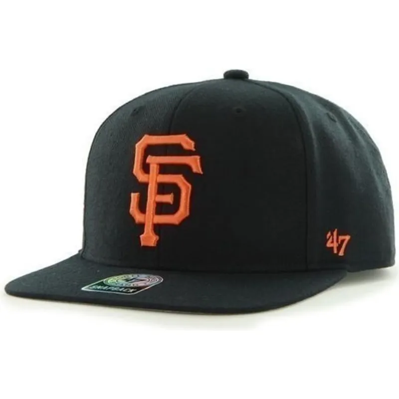 shapka-ploska-cherna-snapbek-na-san-francisco-giants-mlb-ot-47-brand
