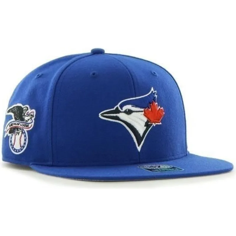 shapka-ploska-sinya-snapbek-mascota-na-mlb-ot-47-brand