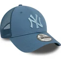 new-era-9forty-home-field-trucker-cap-in-blau-mit-blauem-new-york-yankees-mlb-logo