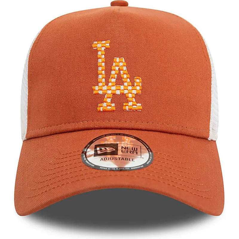 shapka-izvita-traker-kafyav-snapbek-a-frame-seasonal-infill-na-los-angeles-dodgers-mlb-ot-new-era